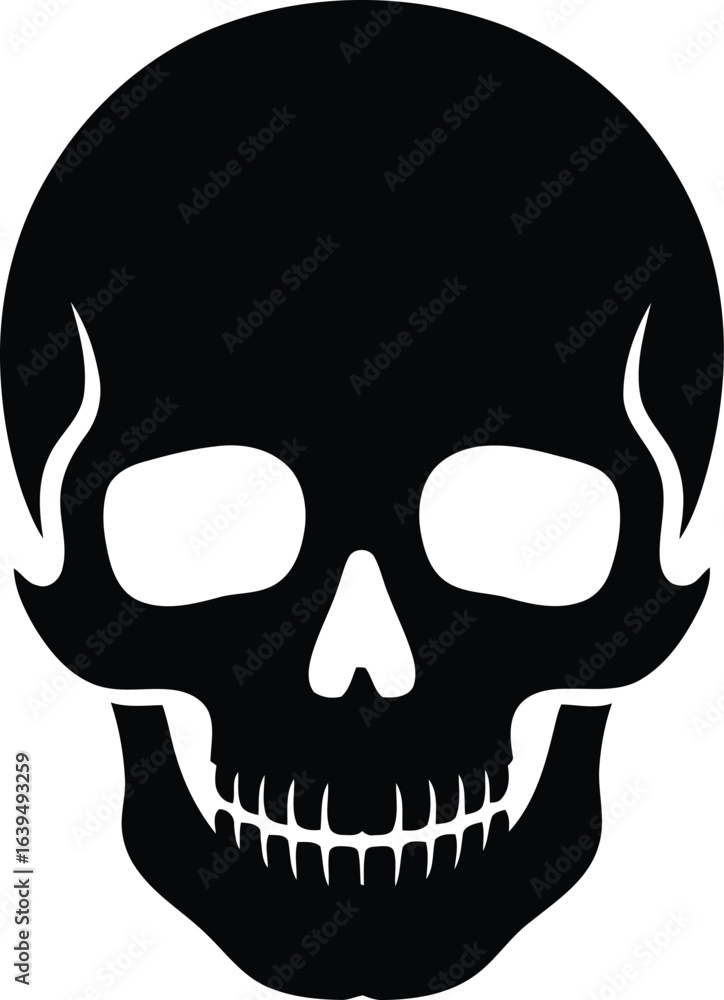 Fototapeta premium skull logo vector silhouette