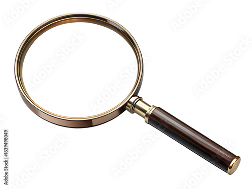  magnifying glass isolated on white background PNG , AI GENERATED