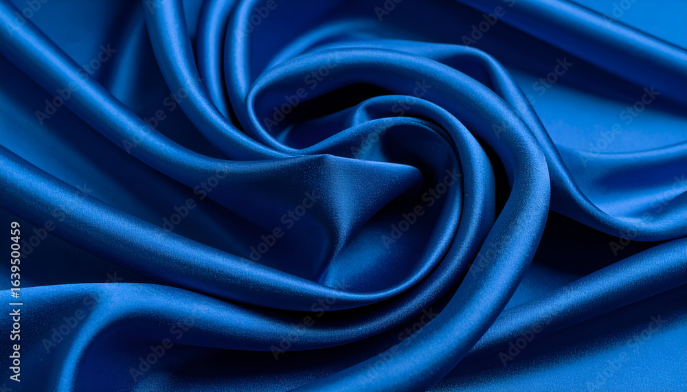 Obraz premium Blue Silk Swirl Fabric Texture.