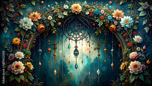 Floral Archway with Enchanted Forest.