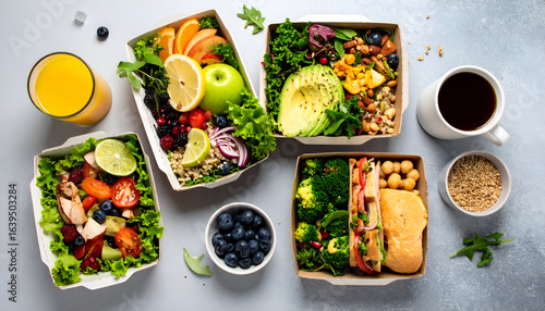 Healthy Meal Prep Boxes with Office Lunch.