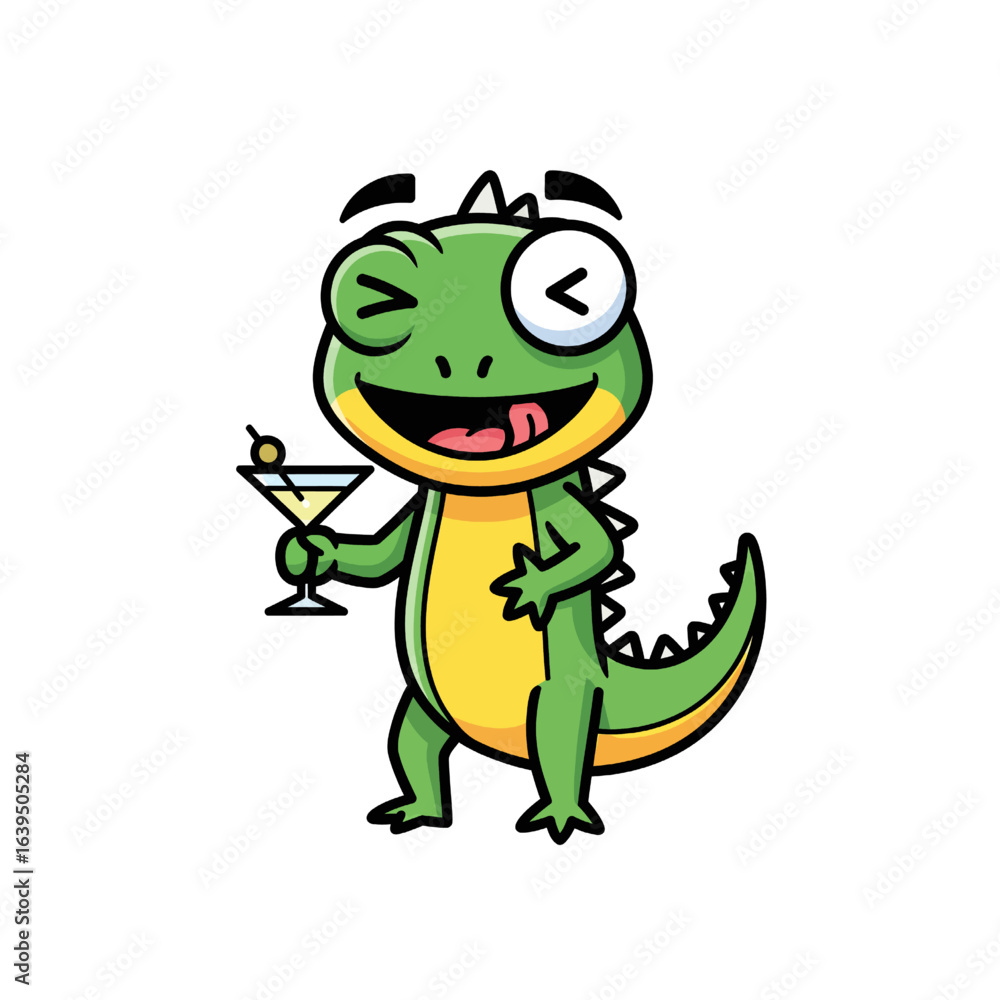 Obraz premium cute lizard very cool design