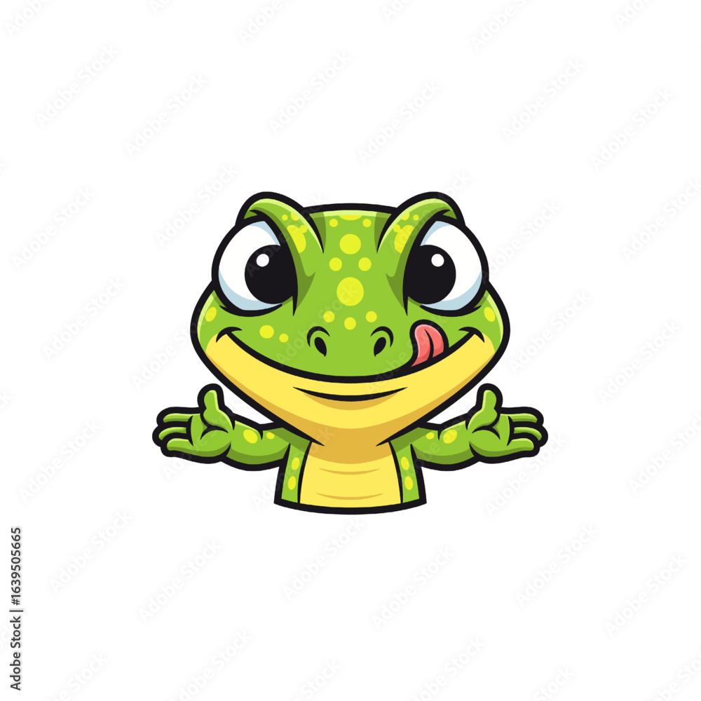 Fototapeta premium cute lizard very cool design