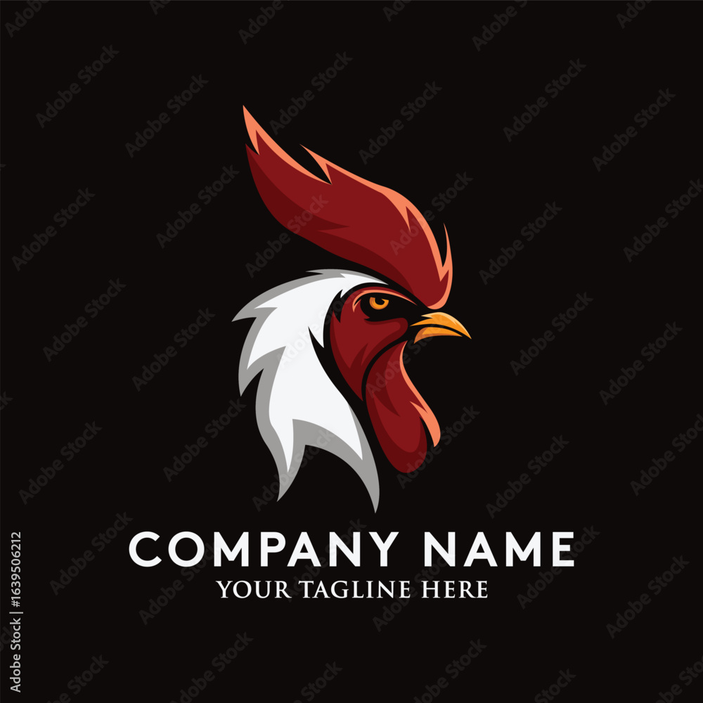 Obraz premium Rooster esports logo vector