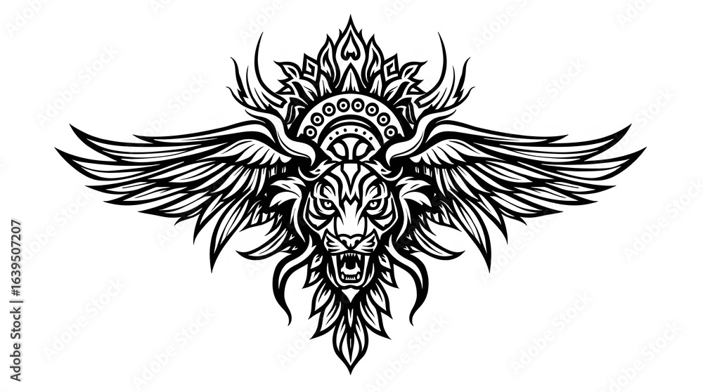 Fototapeta premium lion tattoo design