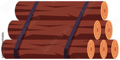 wood logs vector icon