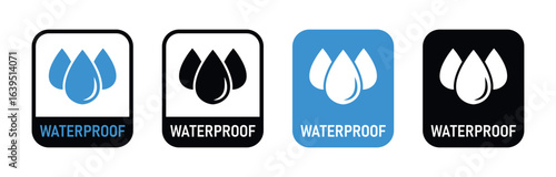 Waterproof Badge Icon, Water Resistant Seal, Moisture Proof Label, Splash Proof Emblem for Product Packaging, Electronics, Outdoor Gear