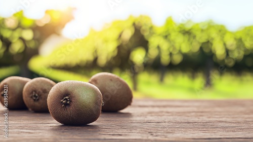 Fresh and healthy kiwi fruit vibrant green and ripe showcasing natural antioxidants vitamins and tropical flavor in a visually appealing food photography image