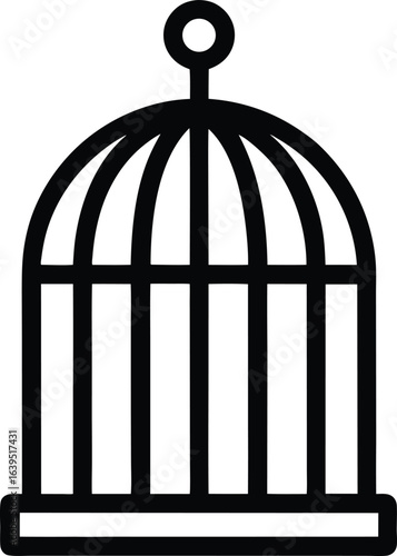 gold cage with bird