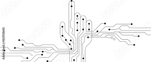 Abstract Digital Circuit Board Pattern technology electronic vector illustration