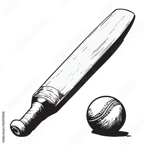 cricket bat and ball