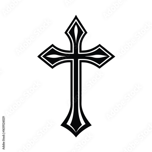 Cruz de bautismo minimalista en plata pulida