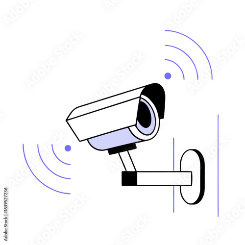 Security camera isolated on white background, a cctv system for video surveillance and home protection