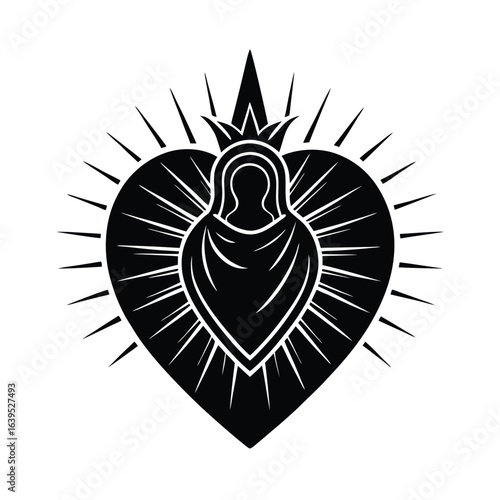 Sagrado Corazón con aura de paz