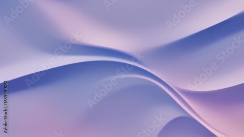 Elegant Abstract Background of Gently Flowing Pastel Purple and Pink Wavy Shapes
