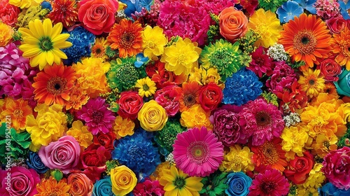 Ornamental explosion of baroque floral design showcasing vibrant colors and intricate patterns in spring garden setting