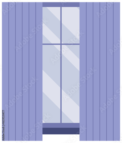 window curtain vector icon