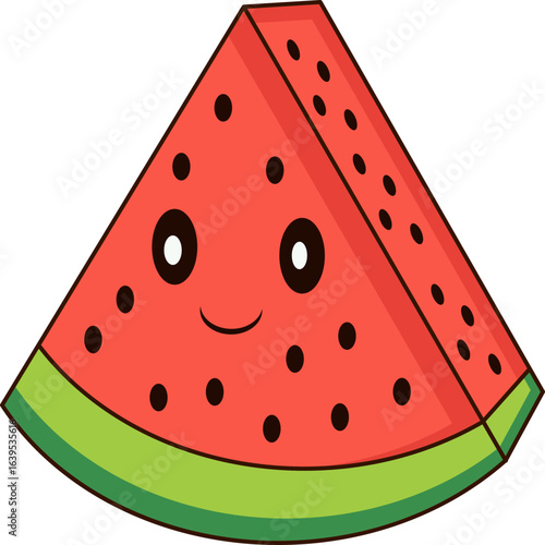 cute fruit watermelon illustration