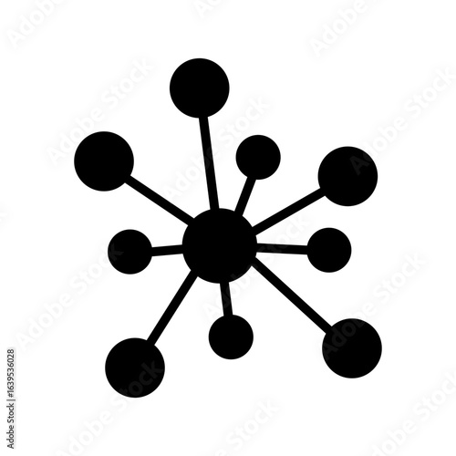 Network Topology Icon Vector Illustration Glyph Version