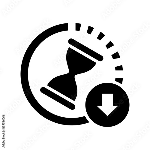 Downtime Icon Vector Illustration Glyph Version