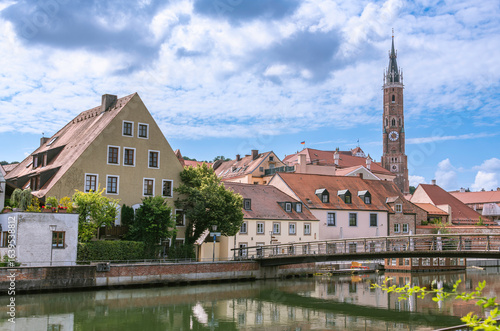 Beautiful Cityscape Of Landshut Is Dominated By The Cathedral Of St. Martin