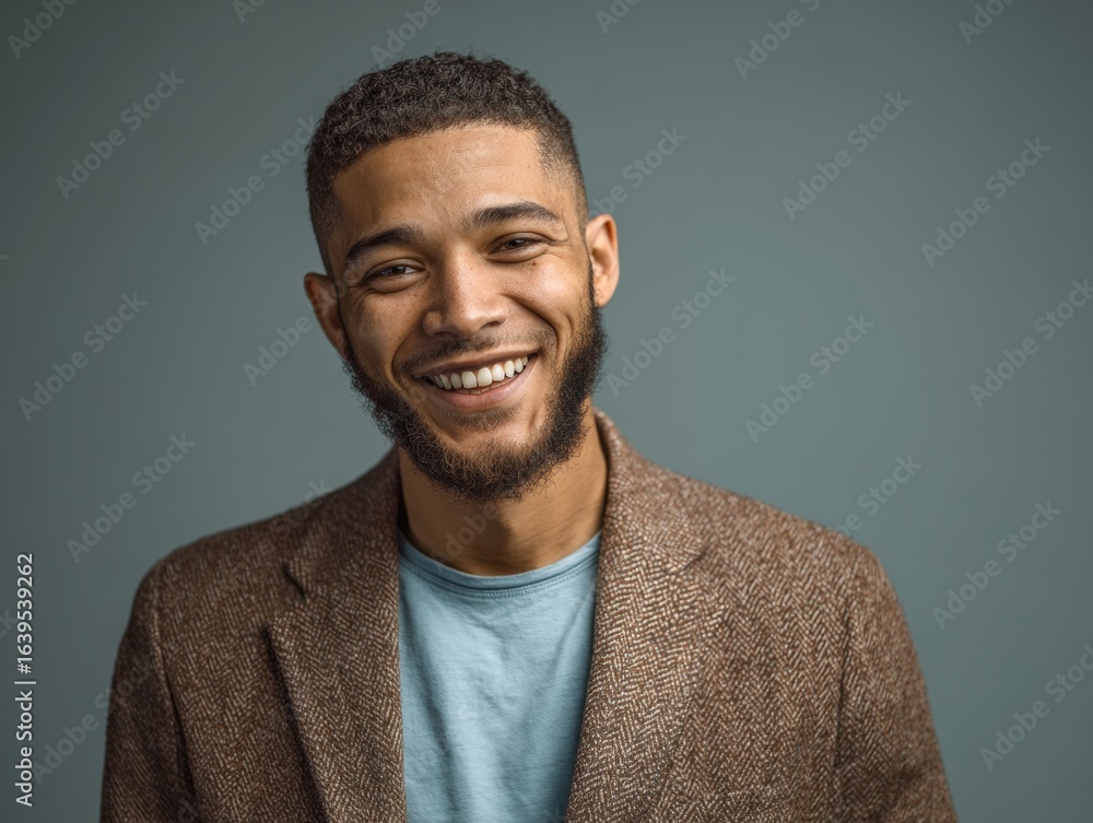 Obraz premium Professional business portrait: man in blazer smiling
