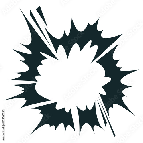 Cartoon speed effects, set of explosion motion line elements. Comic explosions, explosion smoke, hand-drawn action effects. Design illustrations.