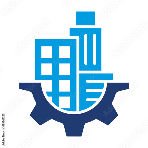 Infastructure Icon Vector Illustration Blue Version