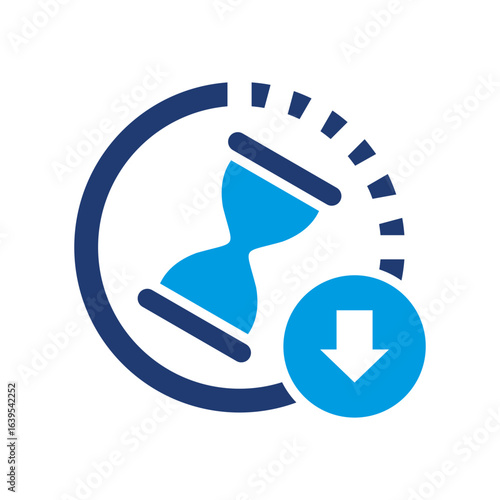 Downtime Icon Vector Illustration Blue Version