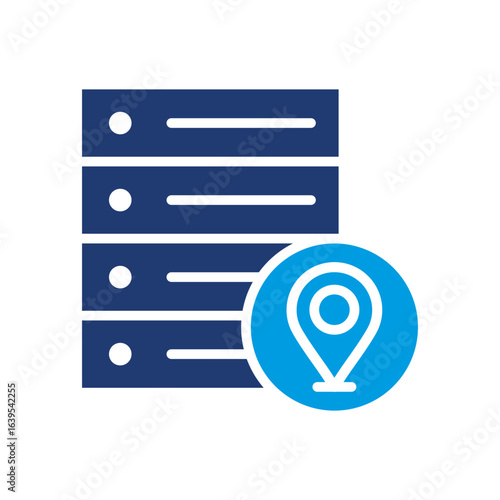 Ip Address Icon Vector Illustration Blue Version