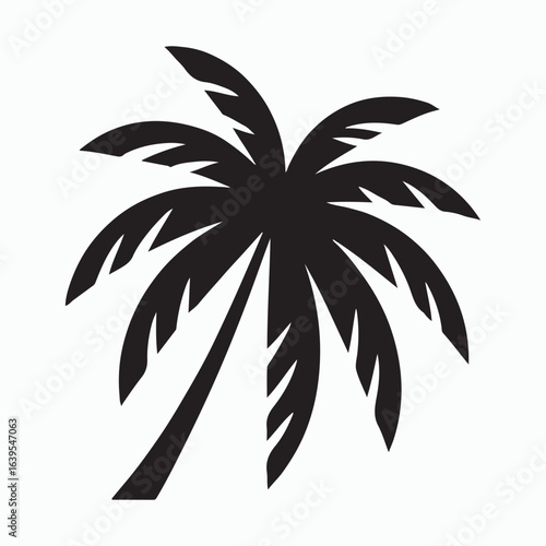 icon of a Palm Tree on Island Silhouette
