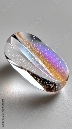 Luminous Bubbly Rainbow Gel with Iridescent Shimmer