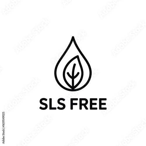 Natural leaf icon indicating sls free product