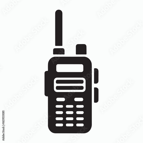 Illustration of a Portable Two-Way Radio
