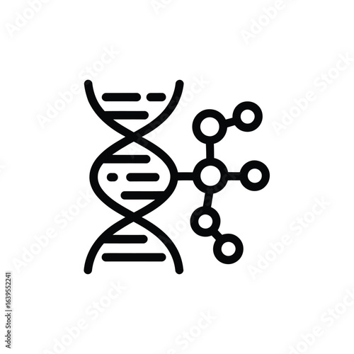 Dna helix and molecular structure icon