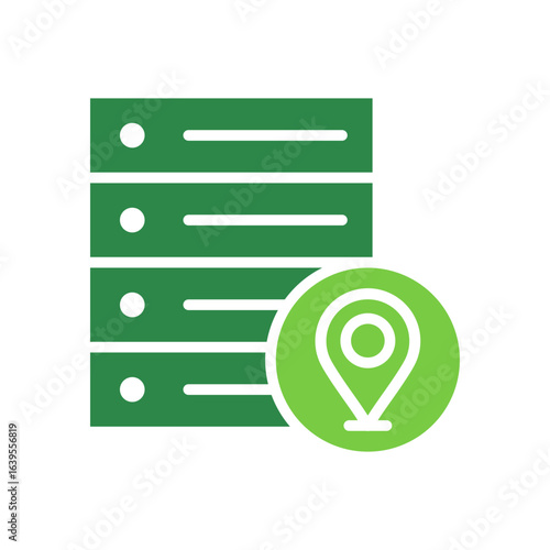 Ip Address Icon Vector Illustration Green Version