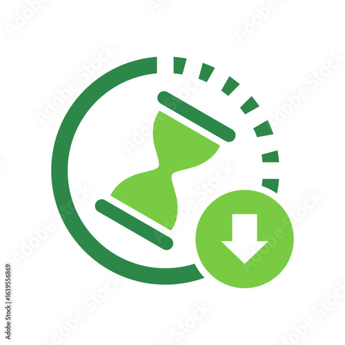 Downtime Icon Vector Illustration Green Version