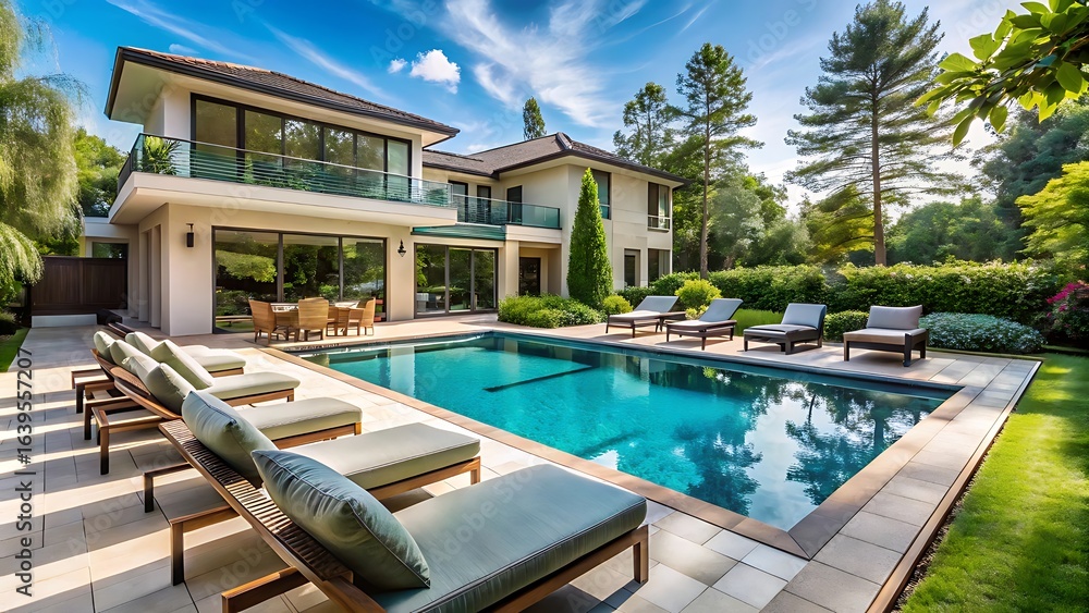 Fototapeta premium Swimming Pool House Images 