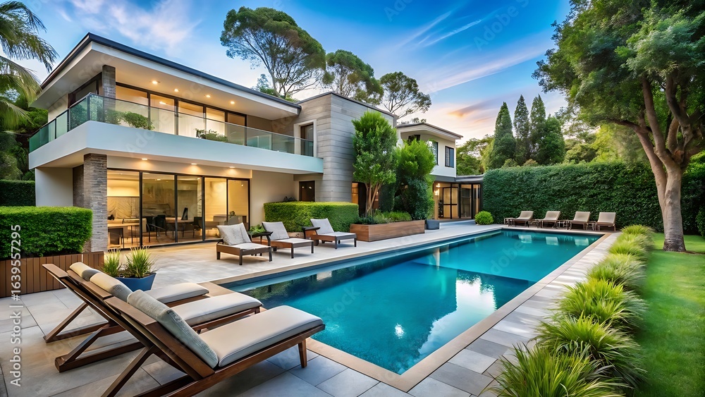 Obraz premium Swimming Pool House Images 