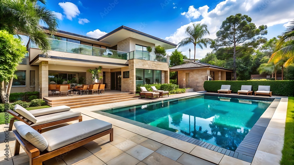 Fototapeta premium Swimming Pool House Images 