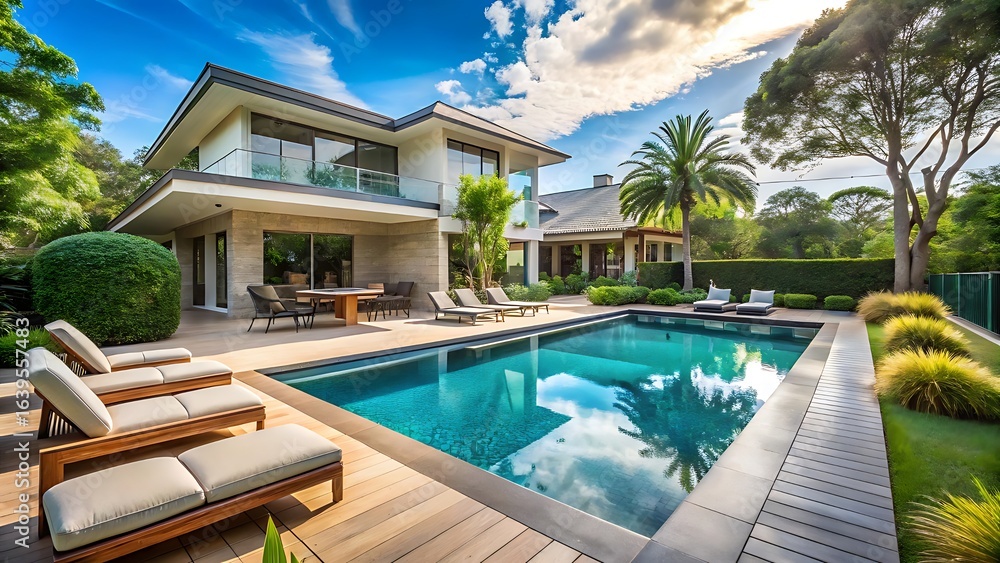 Fototapeta premium Swimming Pool House Images 