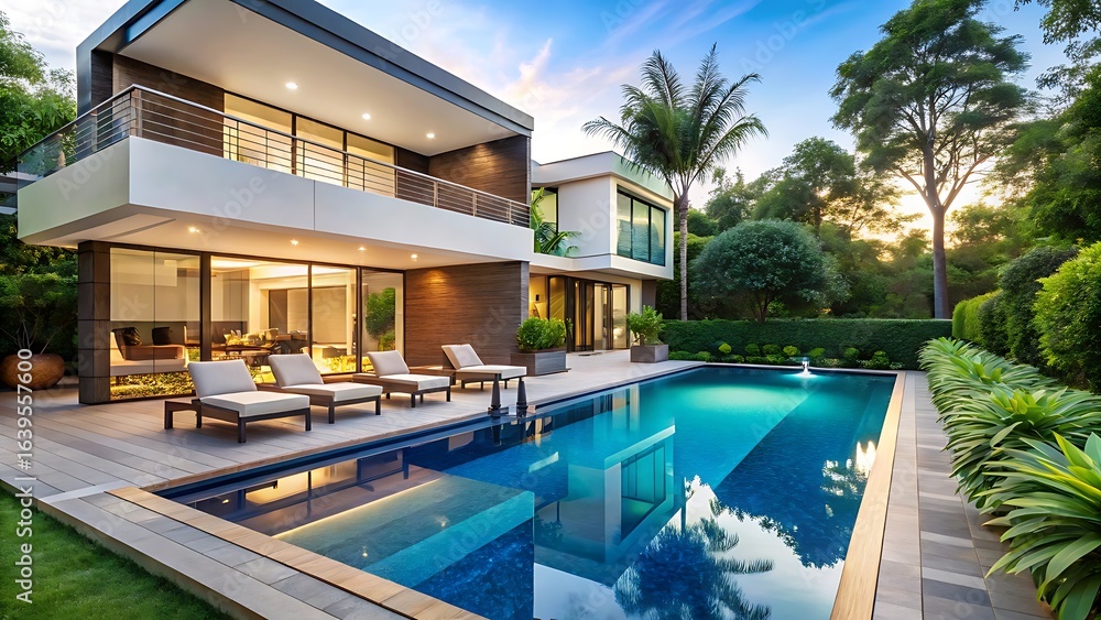 Fototapeta premium Swimming Pool House Images 