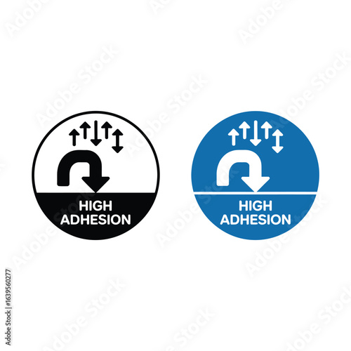 High adhesion symbol with upward arrows