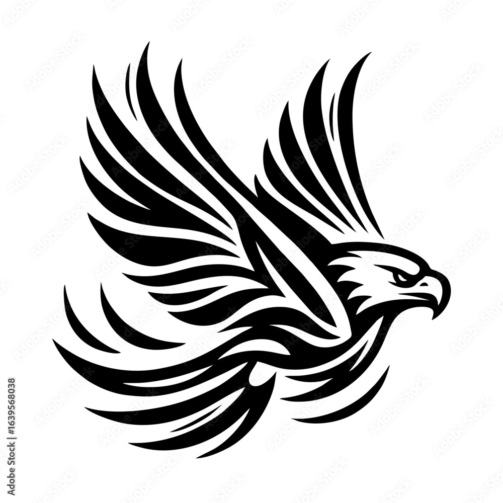 Obraz premium Eagle Vector Illustration - Flying Bird Design