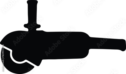 Silhouette angle grinder tool isolated on white background vector illustrator