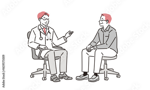 病院での診察シーン男性医師