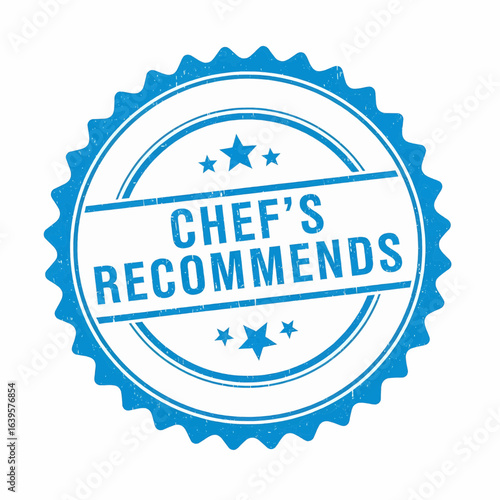 Chef's Recommends Seal A Vector Illustration for Culinary Approval