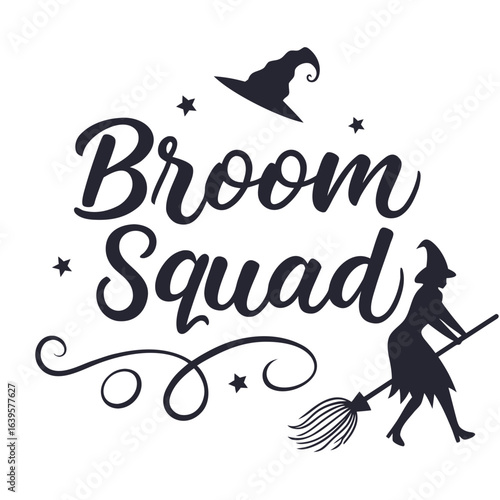 A classic witch silhouette soaring across the glowing full moon, great for traditional Halloween art, cards, and festive decor.

