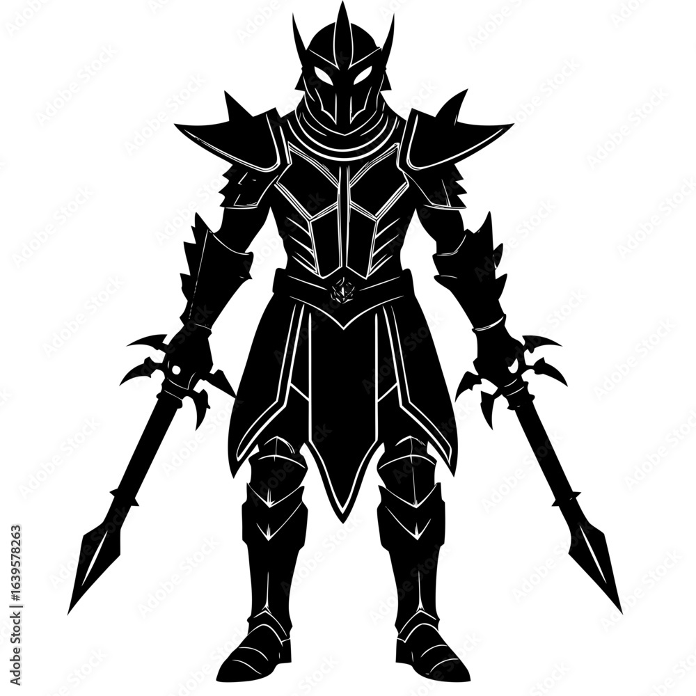 Fototapeta premium knight with sword and shield