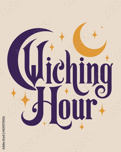 A classic witch silhouette soaring across the glowing full moon, great for traditional Halloween art, cards, and festive decor.

